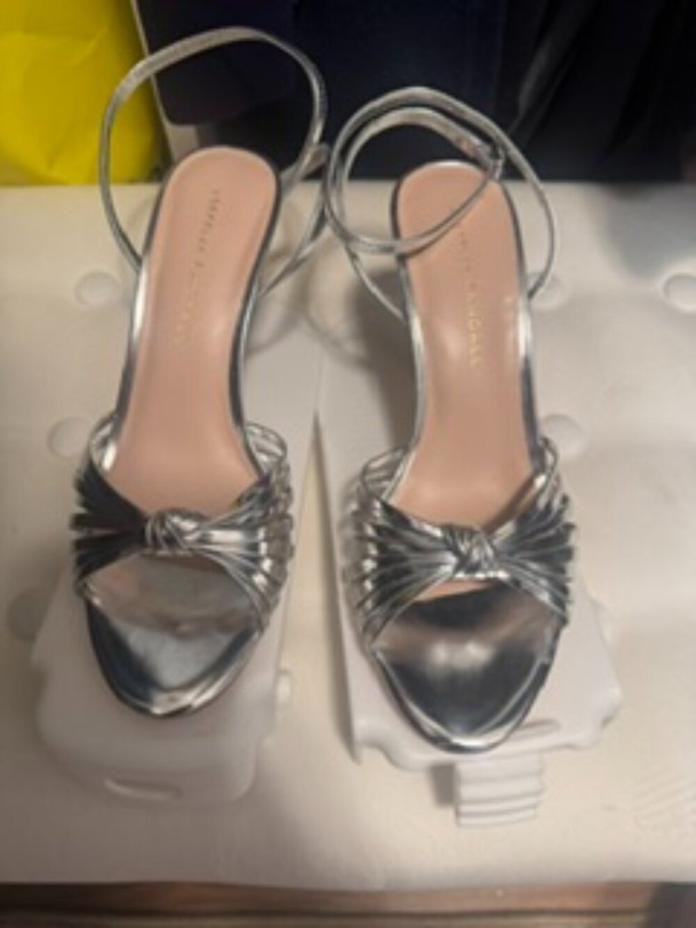 Pristine Loeffler Randall Silver Heels